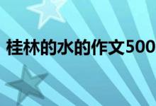 桂林的水的作文500字（桂林的水的特点是）
