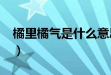橘里橘气是什么意思?（橘里橘气是什么意思）