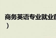 商务英语专业就业前景(主要就业方向是什么)
