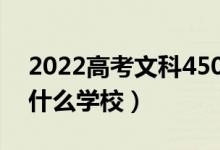 2022高考文科450分的二本公办大学（能上什么学校）
