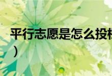 平行志愿是怎么投档（平行志愿是怎么录取的）