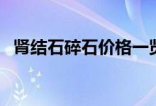 肾结石碎石价格一览表（肾结石碎石疼吗）
