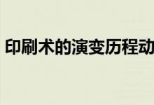 印刷术的演变历程动画（印刷术的演变历程）