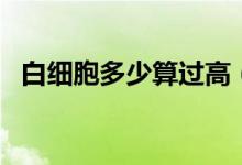 白细胞多少算过高（多少才算白细胞偏高）
