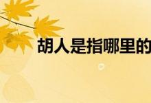 胡人是指哪里的人（胡人是哪里人）