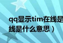 qq显示tim在线是什么软件（qq显示tim在线是什么意思）