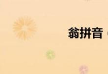 翁拼音（翁怎么读）