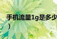 手机流量1g是多少钱（手机流量1g是多少兆）