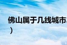 佛山属于几线城市2019（佛山属于几线城市）