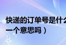 快递的订单号是什么意思（快递号和订单号是一个意思吗）