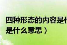 四种形态的内容是什么意思（四个形态的内容是什么意思）