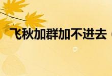 飞秋加群加不进去（飞秋群如何添加好友）