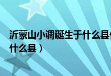 沂蒙山小调诞生于什么县作为一首民歌（沂蒙山小调诞生于什么县）