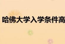 哈佛大学入学条件高吗（哈佛大学入学条件）