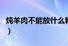 炖羊肉不能放什么料（炖羊肉不能放什么佐料）