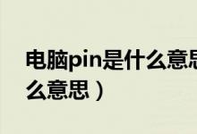 电脑pin是什么意思怎么解锁（电脑pin是什么意思）