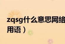 zqsg什么意思网络用词（zqsg什么意思网络用语）
