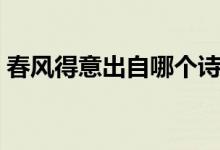 春风得意出自哪个诗（春风得意出自什么诗）