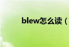 blew怎么读（英语blew怎么读）