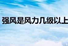 强风是风力几级以上（强风是风力几级的风）