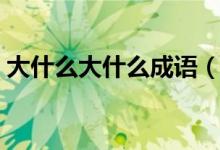 大什么大什么成语（大什么大什么成语精选）