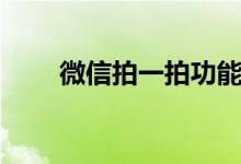 微信拍一拍功能在哪里（微信简介）