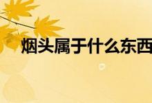 烟头属于什么东西（烟头属于什么垃圾）