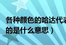 各种颜色的哈达代表什么意思（哈达颜色代表的是什么意思）