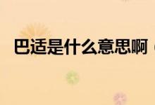 巴适是什么意思啊（巴适是什么意思网络）