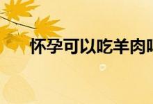 怀孕可以吃羊肉吗（怀孕可以吃羊肉）