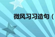 微风习习造句（利用微风习习造句）