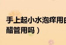 手上起小水泡痒用白醋（手上起小水泡痒用白醋管用吗）