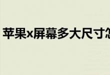 苹果x屏幕多大尺寸怎么查（苹果x屏幕多大）