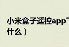 小米盒子遥控app下载（小米盒子遥控app叫什么）