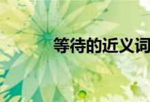 等待的近义词（近义词有哪些）