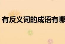 有反义词的成语有哪些（带有反义词的成语）