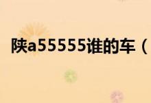 陕a55555谁的车（陕e54576是哪里的车）