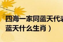 四海一家同蓝天代表什么生肖（四海为家同一蓝天什么生肖）
