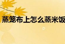 蒸笼布上怎么蒸米饭（蒸笼布上怎么蒸米饭）