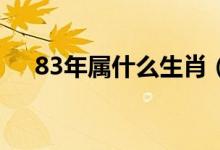 83年属什么生肖（1983年属什么生肖）
