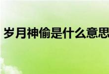 岁月神偷是什么意思（岁月神偷是什么意思）
