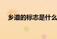 乡道的标志是什么（乡道的标志是什么）