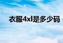 衣服4xl是多少码（衣服4xl是多大尺码）