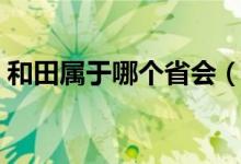 和田属于哪个省会（和田属于哪个省哪个市）