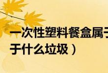 一次性塑料餐盒属于什么（一次性塑料餐盒属于什么垃圾）