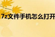 7z文件手机怎么打开（7z文件手机怎么解压）