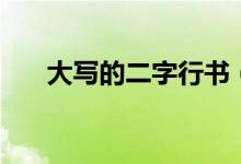 大写的二字行书（大写的二字怎么写）