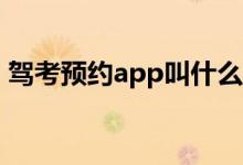驾考预约app叫什么(驾考预约APP叫什么)