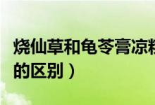 烧仙草和龟苓膏凉粉的区别（烧仙草和龟苓膏的区别）