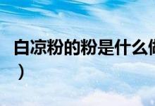 白凉粉的粉是什么做的（白凉粉的粉是什么粉）